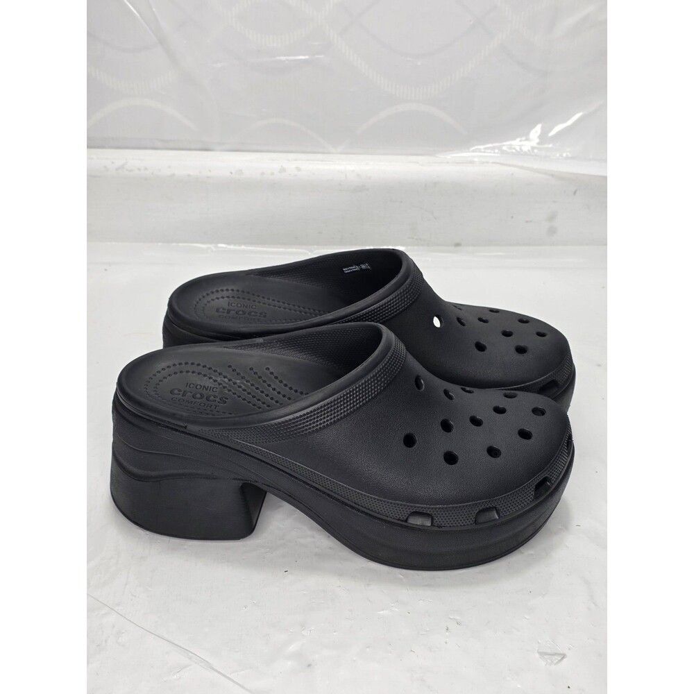 Crocs Siren Clog Black Men Unisex Slip On Casual Chunky Heel Sandal Size M 13
